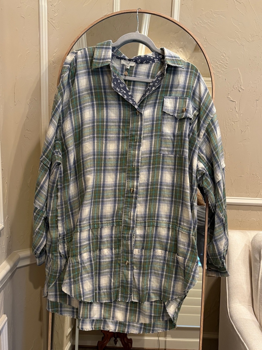 Easel brand Oversized, Relaxed Plaid Tunic